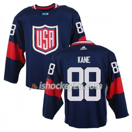 USA Team Trøje Patrick Kane 88 2016 World Cup Blå Premier